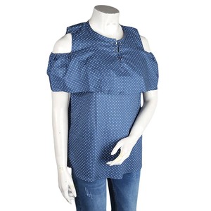 เสื้อเปิดไหล่ผู้หญิง - สีกรมท่า - สีกรมท่า/สีน้ำเงิน - Product Image 1