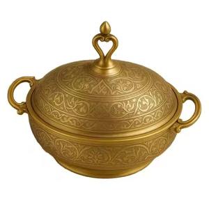 Bol de rangement pour fruits secs en aluminium de qualité standard, design moderne, décoration de table, bol à dattes Khajoor, couleur personnalisée - Product Image 2