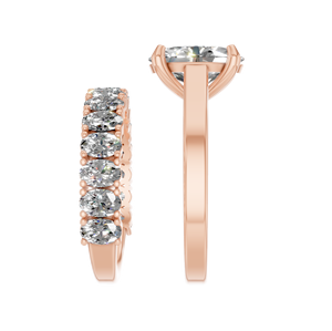 Juego de anillos de boda de compromiso de moissanita VVS D de corte brillante de Plata de Ley 925 para fiesta de aniversario chapado en rodio de lujo - Product Image 3