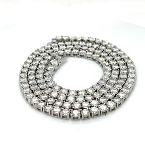 Testeur de Diamant GRA Hip Hop S925 Argent Glacé Bling 3 Rangées 14mm-20mm VVS Moissanite Chaîne à Maillons Cubains pour Hommes 16mm 18mm - Product Image 3