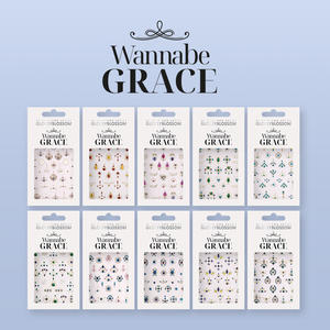 Wannabe Grace #45558 Bloody Mary Red Nail Stickers Pendant Parts Cubic Nails 3d Emboss Jewel Design Multi Size Korea Oem Odm - Product Image 3