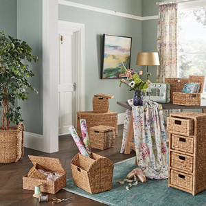 Water Hyacinth <b>Foldable</b> <b>Basket</b> Durable Folding Storage Bin Eco Friendly <b>Baskets</b> High Quality Organizer Bins - Product Image 6