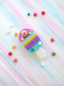 Broche de Noël brodée de perles animales pour la mode des fêtes, broches brodées de perles de rocaille pour mariages - Product Image 6