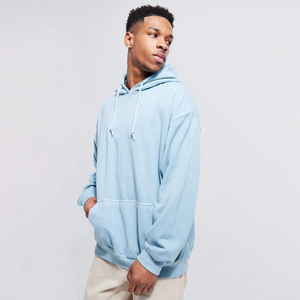 เสื้อฮู้ดผู้ชายโอเวอร์ไซส์ผ้าฝ้ายมีฮู้ดซักแบบวินเทจ - Product Image 1