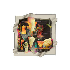 Black Silk Twill Square Scarf - Product Image 2