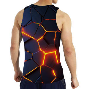 Camiseta sin mangas de verano personalizable para hombre, camiseta sin mangas de punto transpirable de alta calidad, cuello con capucha, talla grande, informal para entrenamiento - Product Image 6