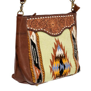 Bolso Vintage bohemio de mujer más vendido, cuero de piel de vaca único, patrón Floral, tallado, bandolera, diseño para coches - Product Image 2