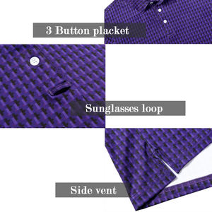 Polos de Golf de Alta Calidad para Hombre, Tejido de Poliéster, Logotipo Personalizado Impreso, Estilo Casual, Tinte Liso, Absorbe la Humedad - Product Image 3