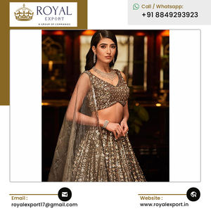 Hermoso diseñador de moda Ropa DE BODA Calidad Premium Malai Satén Secuencia Trabajo Lehenga Choli a buen precio - Product Image 2