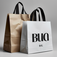 Sacs en papier d'emballage artisanal de luxe à la mode en gros sac en papier imprimé de logo personnalisé cadeau d'achat de vêtement bijoux vin
