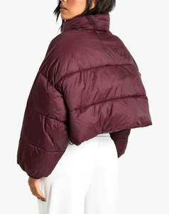Veste matelassée à bulles de haute qualité 100% nylon pour femmes, logo imprimé personnalisé, style court, respirante, vêtements pour femmes, veste à bulles - Product Image 6
