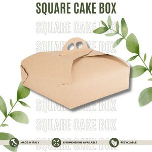 Kraft Paper Rectangle Self Erecting <b>Box</b> With Handle For Food Packaging - Product Image 2