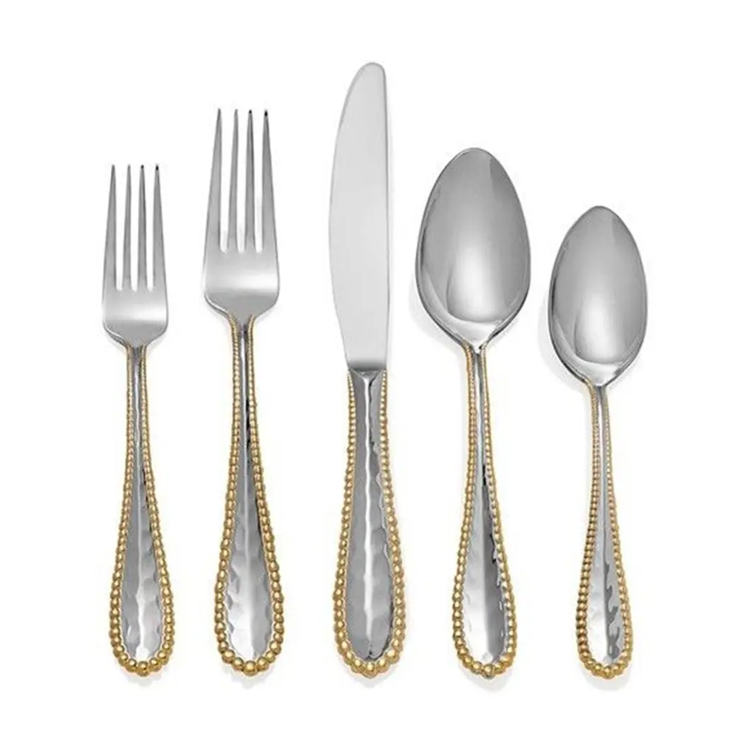 Trang trí xử lý máy chủ Set Wedding thìa cho sang trọng Bộ đồ ăn Dinning trang trí nội thất dao kéo Shinny đánh bóng SS Flatware Bộ