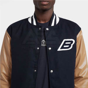 Customized Super Quality Stand Collar Letterman <b>Jacket</b> for Men Unique Design for Winter Season Adult Size - Product Image 5