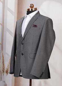 Costume deux pièces gris foncé de haute qualité pour hommes, conçu par des designers, idéal pour les réunions d'affaires, les mariages et les événements formels, disponible à prix d'exportation - Product Image 3