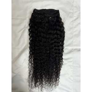 Extensions de cheveux vierges bouclés indiens à clipser, 200-220 grammes, styles lâches, ondulés profonds, raides crépus, 8 à 36 pouces, cheveux vietnamiens étirés - Product Image 3