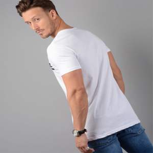 100% Fine Ring Spun Combed Cotton OPtech 200 Gsm Single Jersey Slim Fit <b>Short</b> <b>Sleeves</b> <b>White</b> <b>Mens</b> Longline T-<b>Shirt</b> - Product Image 4