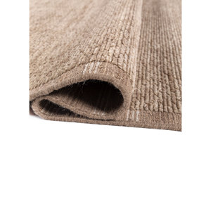 พรมขนสัตว์ทอมือแบบคลาสสิก สีเบจ-น้ำตาล หนา 10 มม. สีพื้น สำหรับบ้าน ห้องนั่งเล่น ทางเดิน รูปทรงสี่เหลี่ยมผืนผ้า แบบจิ๊กซอว์ รุ่น Hwl-294 - Product Image 2