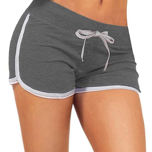 Shorts décontractés en coton taille haute élastiques pour femmes grandes tailles pour le fitness - Haute qualité - Product Image 1