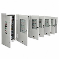 Boîtier de distribution extérieur étanche IP65 en acier au carbone, monté sur pied, avec bouton-poussoir d'arrêt d'urgence, ventilateur certifié, verrouillage 380V/220V