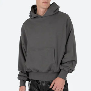 350gsm Custom High Quality Hoodie Blank Oversized Fleece Cotton Blank Zip up Hoodie Men - Product Image 1
