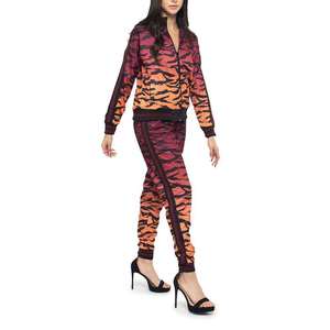 Ropa deportiva con estampado de logotipo personalizado para mujer, chaqueta de entrenamiento con capucha para mujer, pantalones de chándal, soporte, todas las tallas, conjunto sólido con cremallera por sublimación - Product Image 4