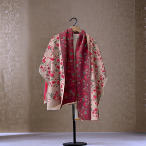 Kashmiri <b>Wrap</b> Winter Scarf Beige Threadwork Dot <b>Wool</b> Blend 2025 Black <b>Wool</b> Embroidered Shawl for Women Handcrafted Floral - Product Image 5