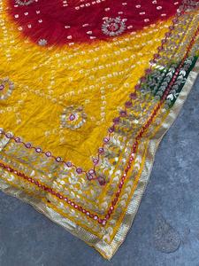 Wholesale Price Heavy Gota Patti Bandhani / Bandhej Rajasthani <b>Dupatta</b> / Women Heavy <b>Dupatta</b> Wedding Favors, Gift for Guests - Product Image 5