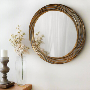 Miroir mural décoratif créatif de printemps Article cadeau parfait pour les fonctions de célébration Conception moderne de travail du métal Ajouter un intérieur royal - Product Image 5