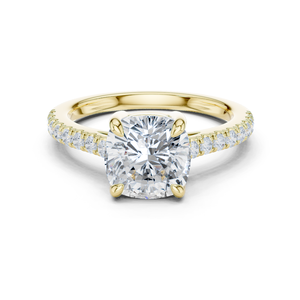 Bague de fiançailles en argent sterling 10K avec motif halo - Product Image 4