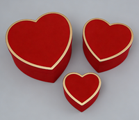 Boîte à fleurs en forme de cœur en carton rigide fait main de haute qualité à bas prix avec estampage pour la Saint-Valentin