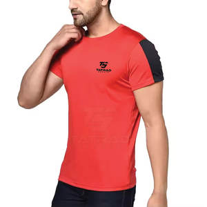 T-shirts de sport pour hommes, à manches courtes, coupe classique, 100% coton, impression personnalisée du logo, vêtements de sport, entraînement, fitness, best-seller - Product Image 3