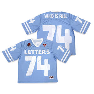 Logo personnalisé imprimé maillots d'entraînement de football américain à séchage rapide pas cher prix 100% polyester maillot de football américain - Product Image 1