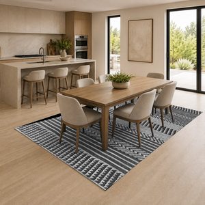 Tapis RUGS DEPOT LXDP-0969, vente en gros, gris anthracite, tapis traditionnel oriental imprimé numériquement, lavable en machine, chenille, antidérapant - Product Image 4