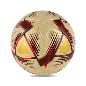 Ballon de football de qualité supérieure en cuir PU, taille 5, thermocollé, logo et design personnalisés, vente en gros - Product Image 1