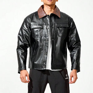 Nueva ropa informal Chaqueta de cuero genuino real Ropa delgada Primavera Otoño Cuero genuino Hecho de Pakistán - Product Image 1