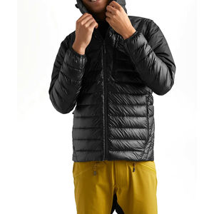 Men's High Street Style High Quality Custom Padded Waterproof Puffer Jacket Canvas Fabric Stand Collar Low Price - Product Image 4