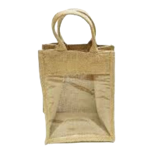 Sac 1 bouteille en jute bon marché - Product Image 3