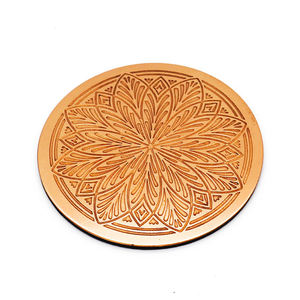 ที่รองแก้วโลหะสแตนเลสชุบทองทองเหลืองที่รองแก้วเครื่องดื่ม - Product Image 1