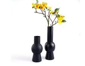 Aluminium Black <b>Vase</b> High Quality Metal Bulk Quantity <b>Unique</b> Modern Festive Wedding Decor for Home Tabletop <b>Vase</b> Made in India - Product Image 3