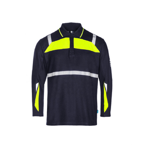 Hexaplus chemises à manches longues haute visibilité construction uniforme réflecteur polos hommes vêtements de travail 180gsm coton chemise de travail - Product Image 1