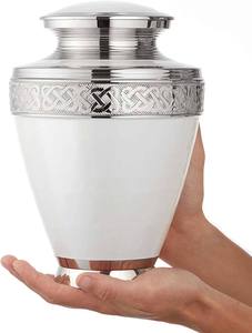 Petites urnes souvenirs blanches pour cendres humaines ou cendres d'animaux de compagnie Urnes de crémation en métal dur Urnes de crémation en métal pour cendres - Product Image 6