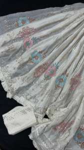 ชุด lehenga ทำด้วยมือจากผ้าไหมแท้ Koti & ghera dupatta สำหรับปาร์ตี้ - Product Image 4