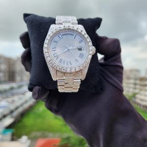 Reloj de Acero Inoxidable para Hombre, Estilo Automático de Lujo con Diamantes Completos de Moissanita VVS1, al por Mayor - Product Image 2