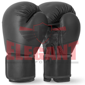 Gants de boxe d'entraînement pour adultes en cuir PU de la plus haute qualité couleur unie élégante pour les sports et les arts martiaux - Product Image 1