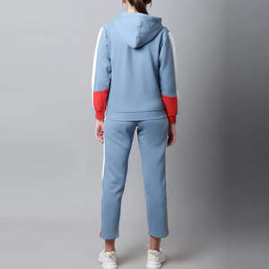 Nouvel ensemble de survêtement décontracté en molleton respirant à capuche, taille plus, avec logo personnalisé, élégant, pour l'hiver, 2 pièces - Product Image 4