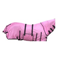 Tapis anti-mouches d'été personnalisé de couleur rose de qualité supérieure pour chevaux équestre en nylon coton et polyester Protection des chevaux couleurs assorties durables