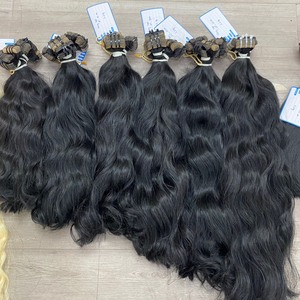 Extensions de cheveux humains bruts vietnamiens vierges Remy non traités, bande ondulée droite naturelle, cuticule alignée, doux et confortable - Product Image 6