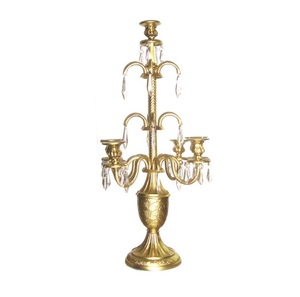 Recién llegado, candelabro de Metal niquelado con 3 brazos, candelabro, centros de mesa de boda, hecho a mano candelabro, soporte de vela - Product Image 3