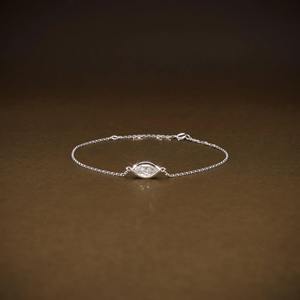 Marquise Cut Lab Grown Diamond Bezel Set East West Solitaire <b>Bracelet</b> With <b>14k</b> <b>Gold</b> For Women's Jewelry At Wholesale Price - Product Image 1